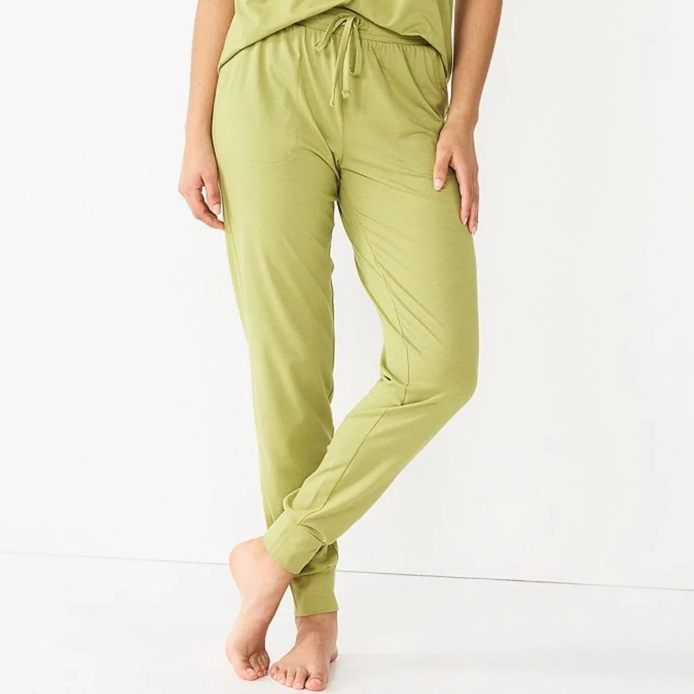 Sonoma Goods For Life Women’s Sleepwear Joggers Green Olive Size XSmall